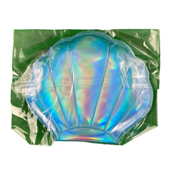 Blue Holographic Sea Shell Compact Mirror - Picture 16 of 16